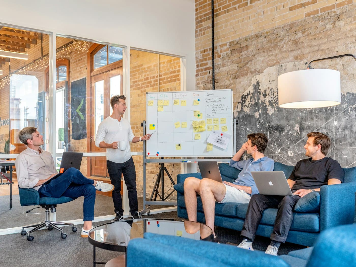 Marketing agency working on client campaigns